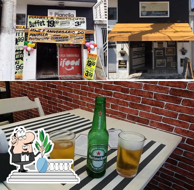 Entre diferentes coisas, exterior e cerveja podem ser encontrados no Pianella Restaurante