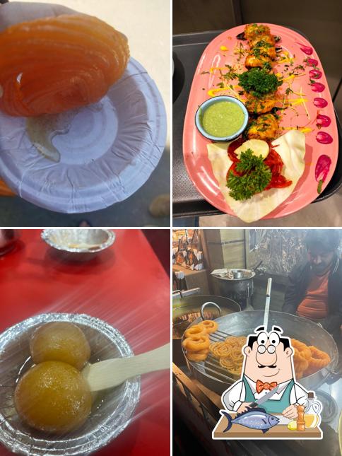 Grilled salmon at Pandit Zee Mithaiwale