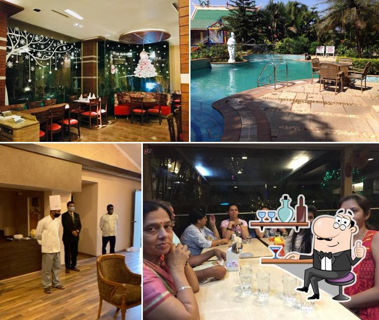 The interior of Kailash Parbat Hotel