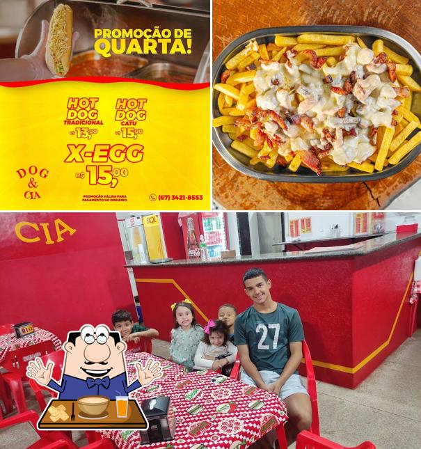 Entre diversos coisas, comida e interior podem ser encontrados no DOG & CIA