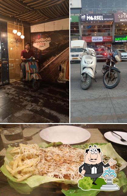 The image of The Morsel Restaurant’s exterior and food