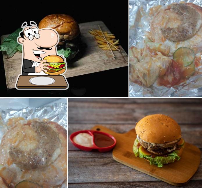 Order a burger at Byond Cafe