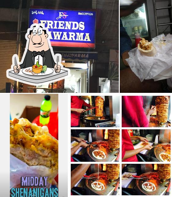 Food at Friends Shawarma