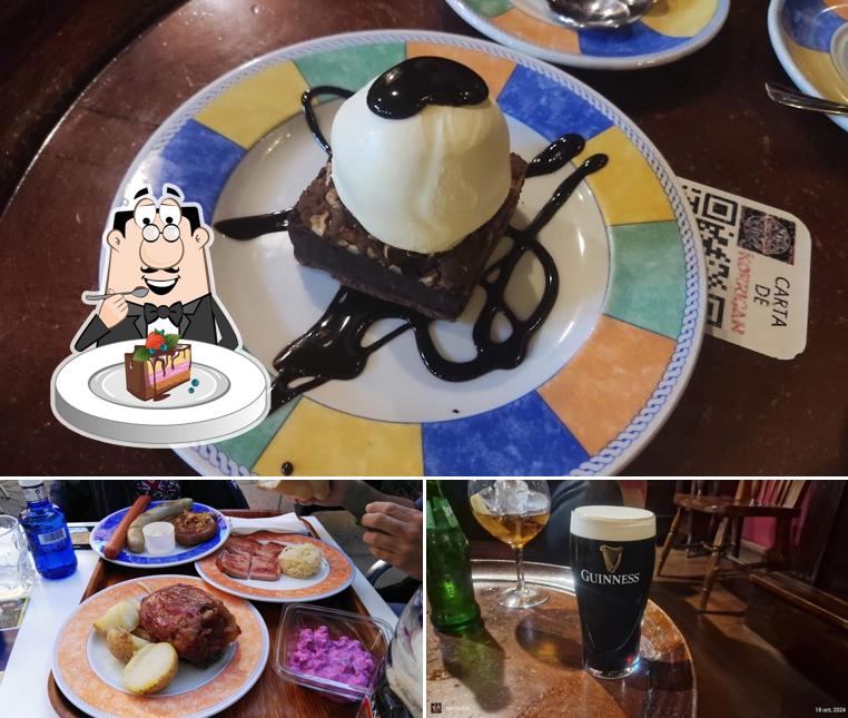 Pastel de chocolate en Korrigan Irish Pub