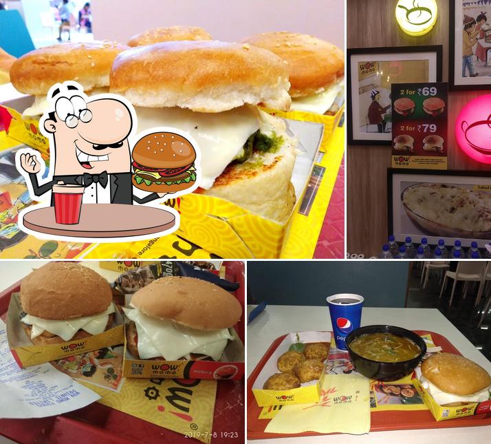Get a burger at Wow! Momo : Esplanade Mall, Bhubaneswar
