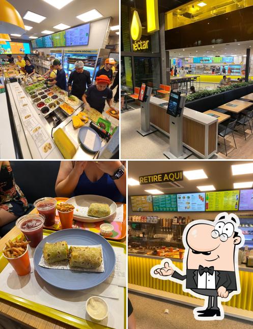 O interior do Nectar Natural Fast Food - Pinheiros