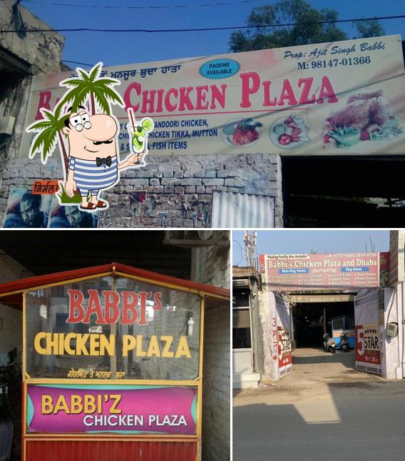 See this picture of Babbi's Chicken Plaza
