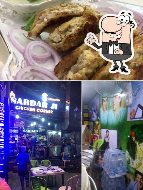 The restaurant's interior and food