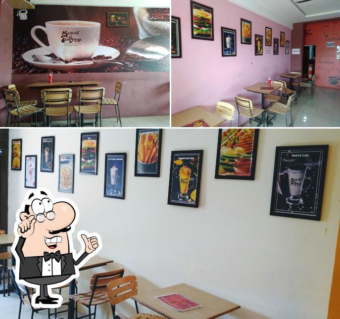 The interior of CAFE SHIVSHREE