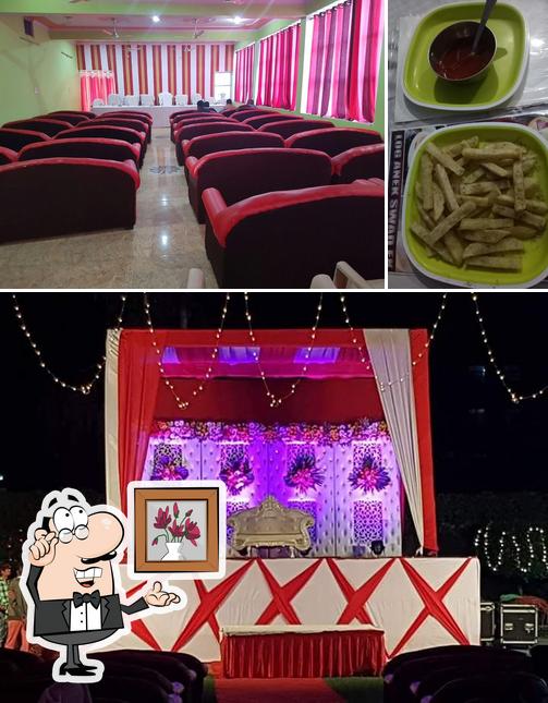 Check out the photo showing interior and food at Hotel Paradise & Restaurant