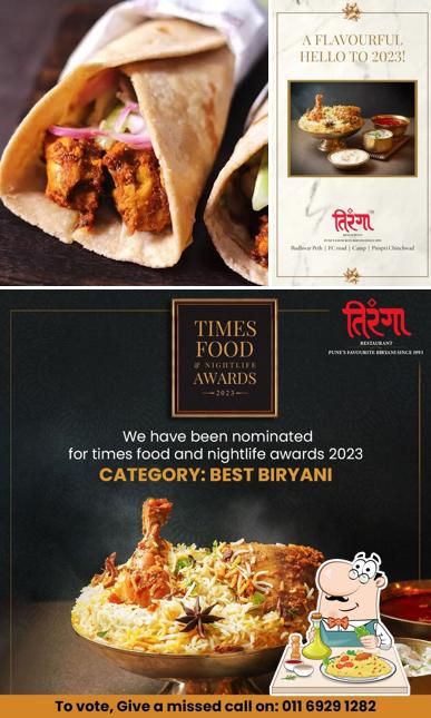 Meals at Tiranga restaurant and sweets