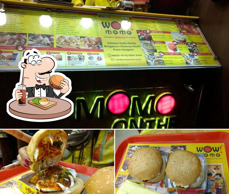 Get a burger at Wow! Momo