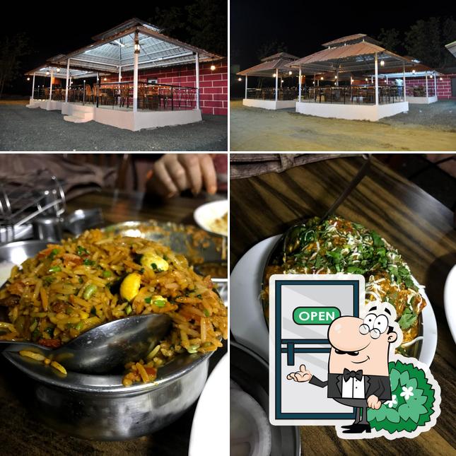 The photo of exterior and food at Hotel Panchvati