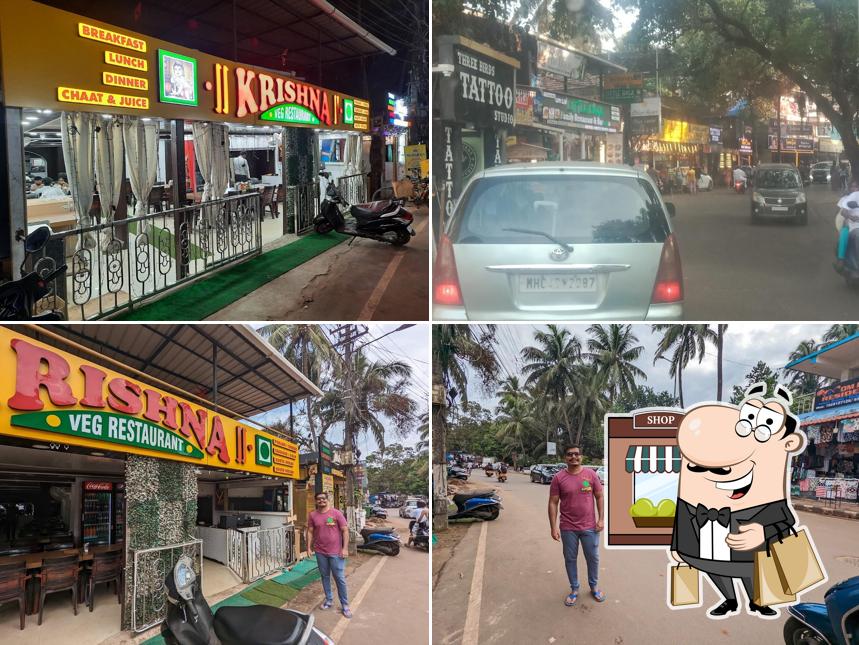 The exterior of Krishna veg restaurant