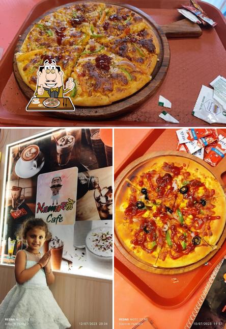 Pick pizza at Namaste Cafe