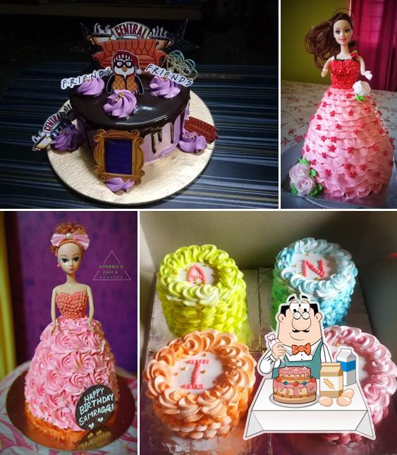 Look at the picture of Aparna's cake & cookies