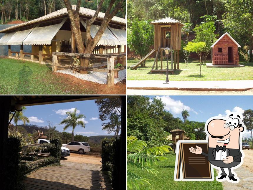 Veja a área externa do Restaurante Trilhas da Serra