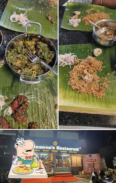 Food at Jameen's Restaurant