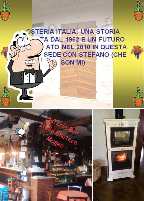 Gli interni di Osteria Italia