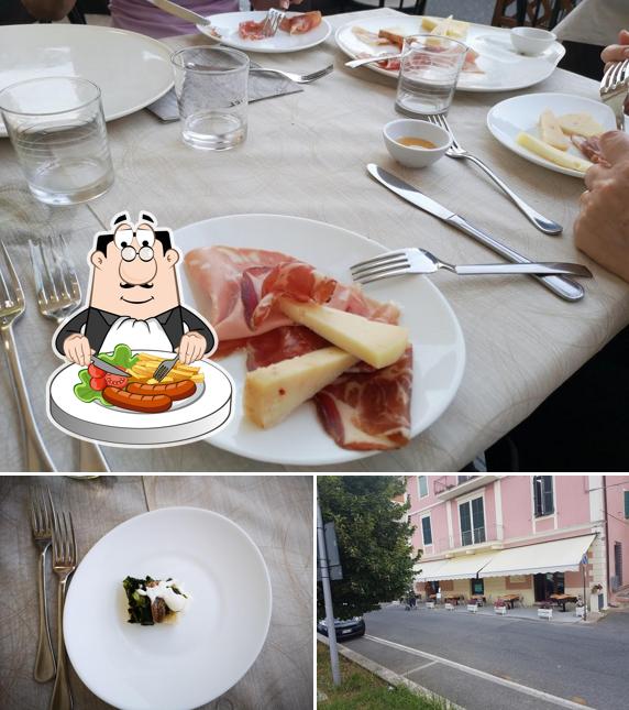 La cibo e esterno del ristorante