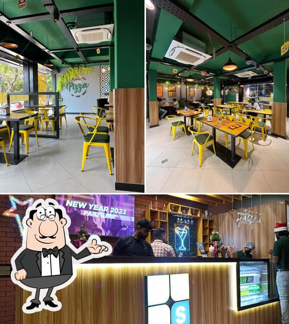 The interior of Bocs Pizza Madurai