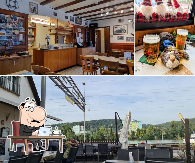 Questa è la foto che presenta la interni e bevanda di Restaurant Auhafen