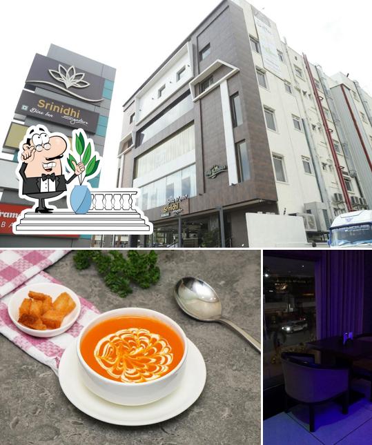 The image of Srinidhi Signature Restaurant by Hotel Foxglove International’s exterior and food