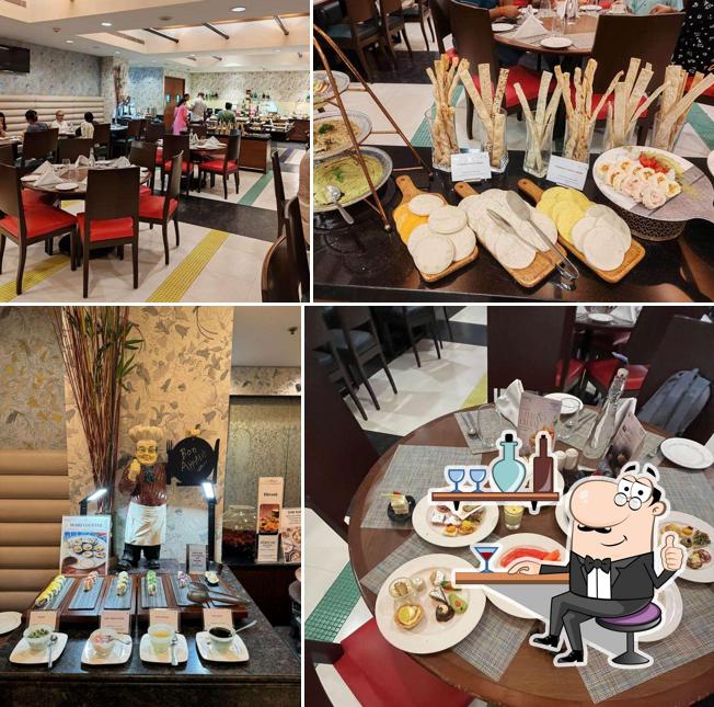 The interior of Rainbow Exclusively Veg Restaurant