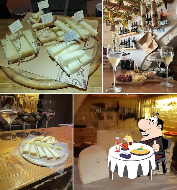 Piatto di formaggi al Enoteca La Cantina del Vino