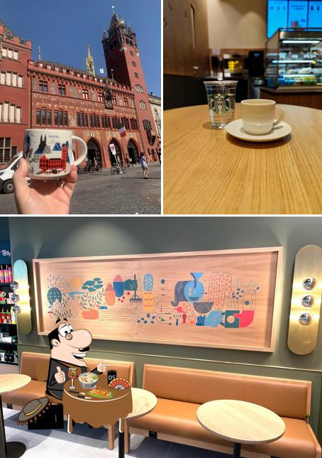 Questa è la foto che mostra la cibo e interni di Starbucks Schifflände