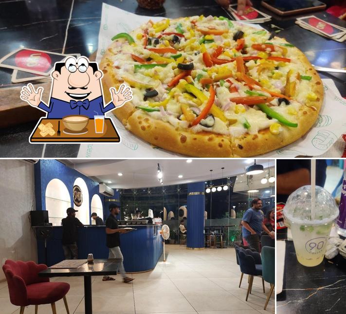 Among various things one can find food and interior at 90z coffee ujjain