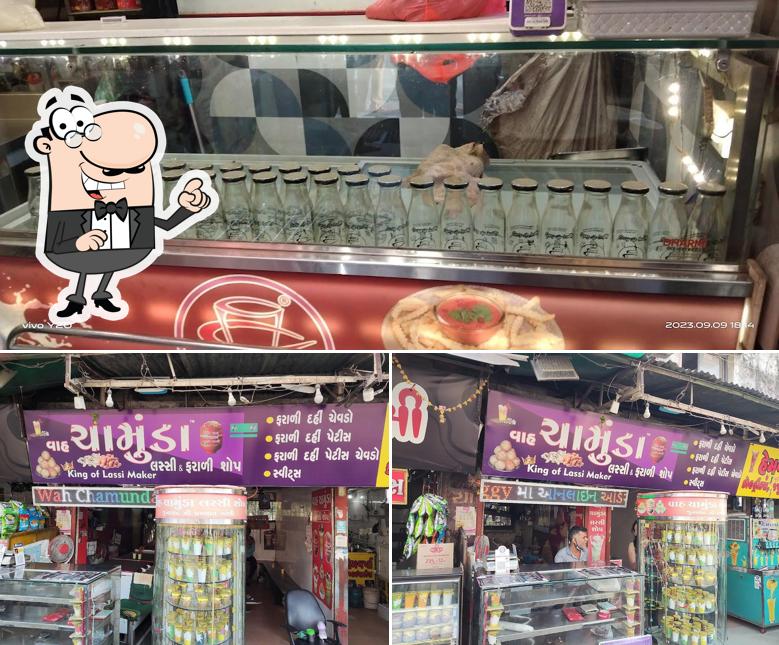 Check out how Chamunda - The lassi shop looks inside