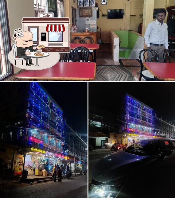 Among different things one can find exterior and interior at Madhuban