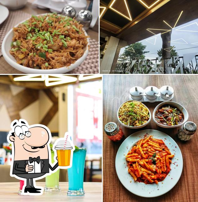 Enjoy a drink at Cafe Stadia