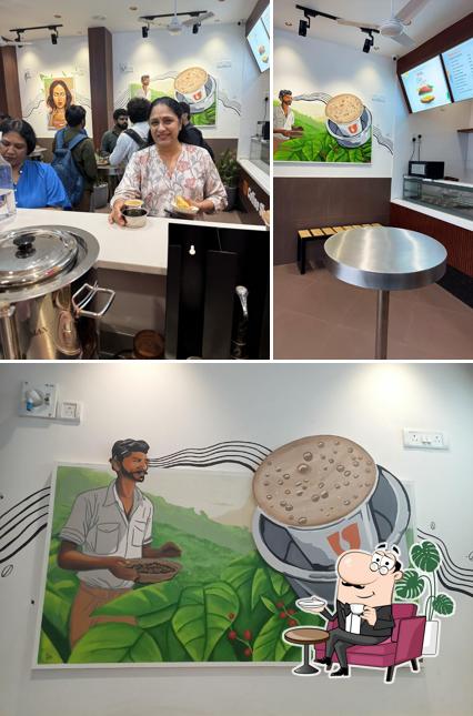 The interior of Coffee Shastra - Kandanchavadi