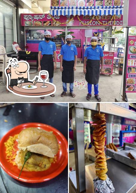 This is the image depicting food and interior at Fusion Thindi