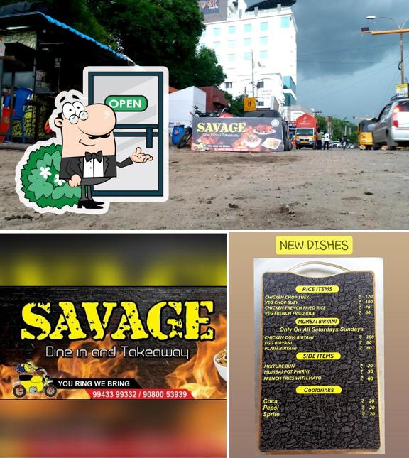 The exterior of Savage Drive'N EATS