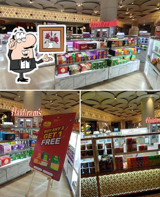 The interior of Haldiram's