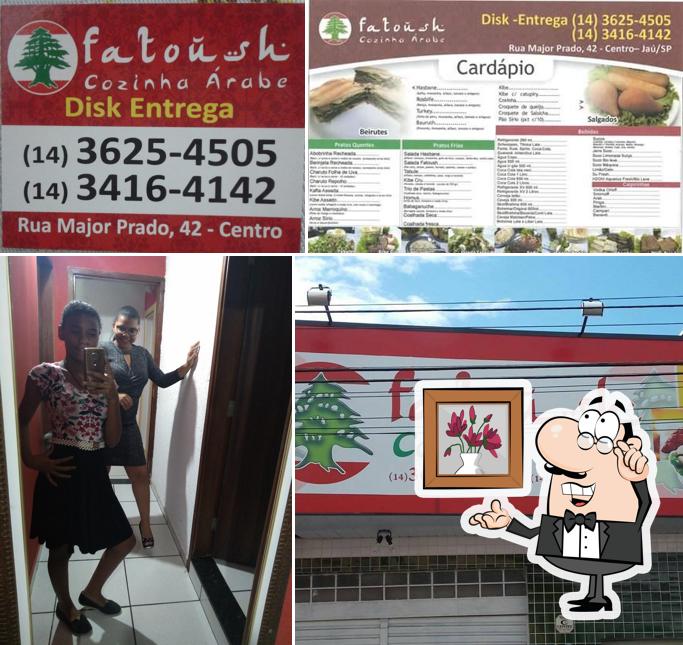 O interior do Fatoush Cozinha Árabe