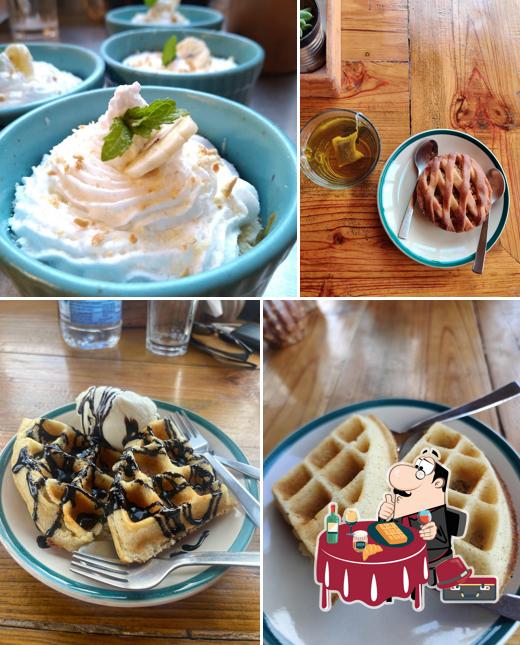 Waffles at Chirping Tales Cafe