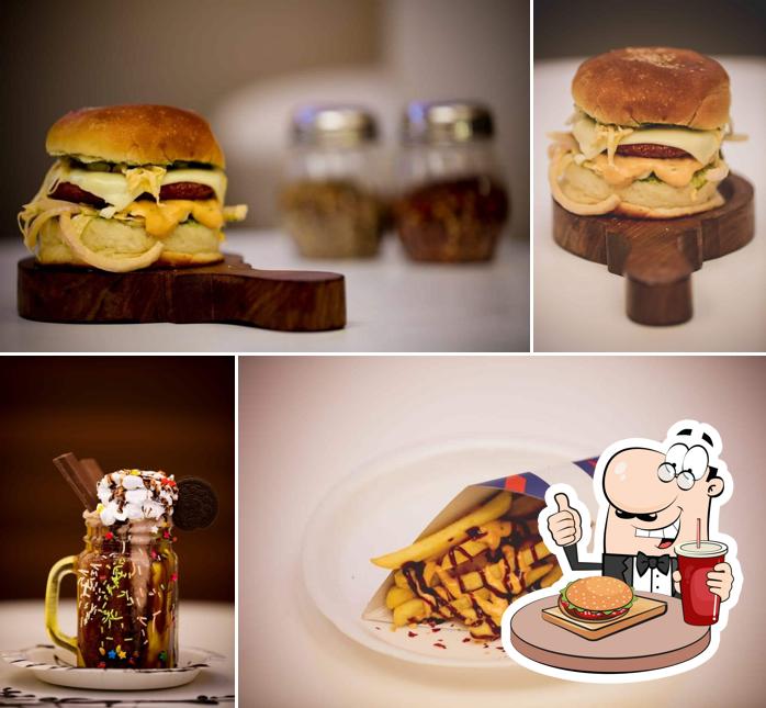 Try out a burger at The London Shakes & Cafe