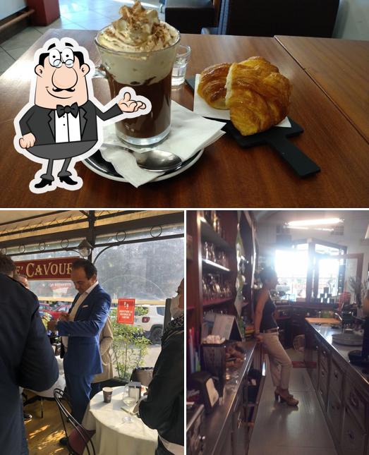 Dai un’occhiata alla immagine che raffigura la interni e cibo di Café Cavour
