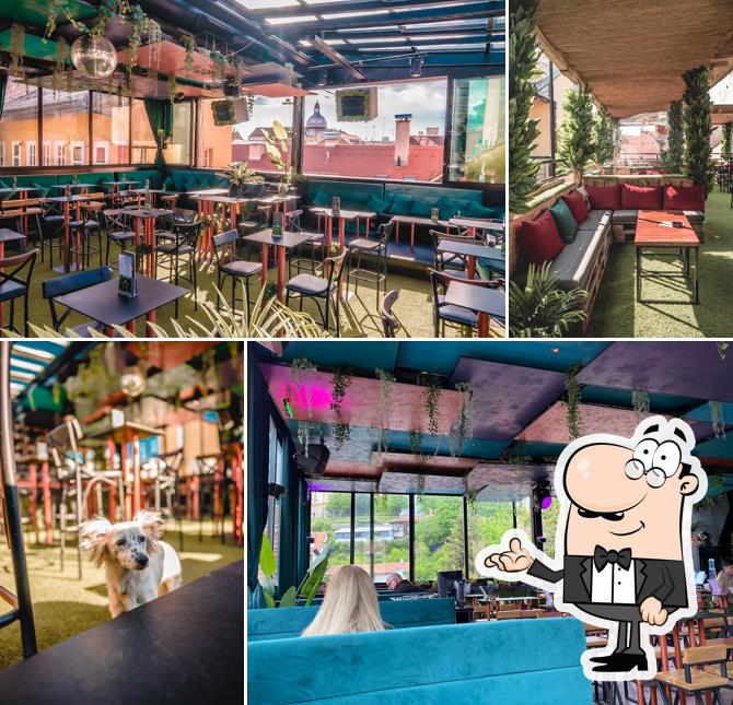 Gli interni di OUT Rooftop