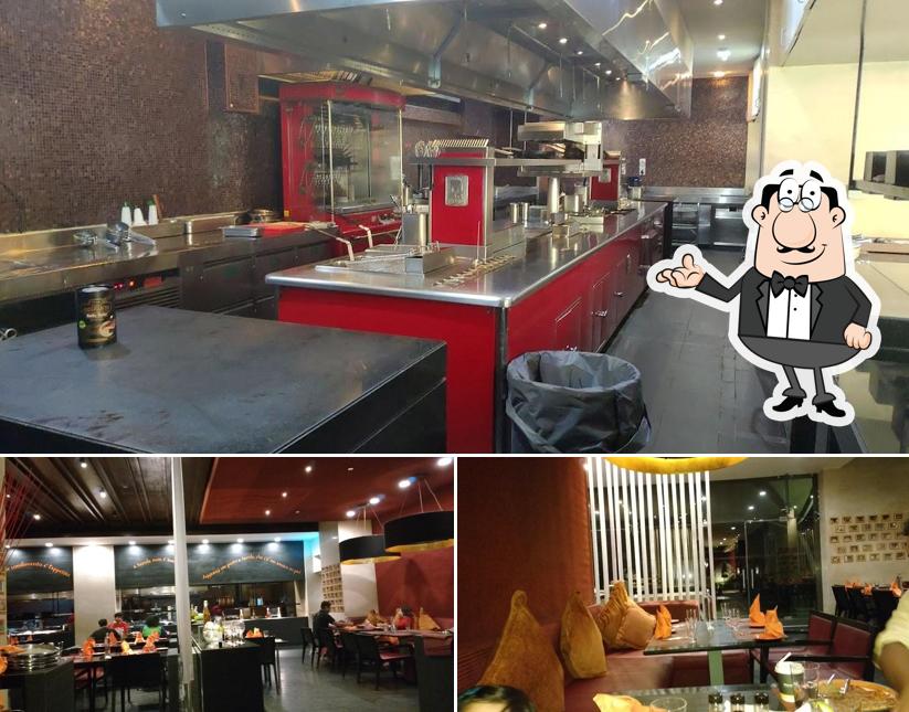 Take a seat at one of the tables at Prego