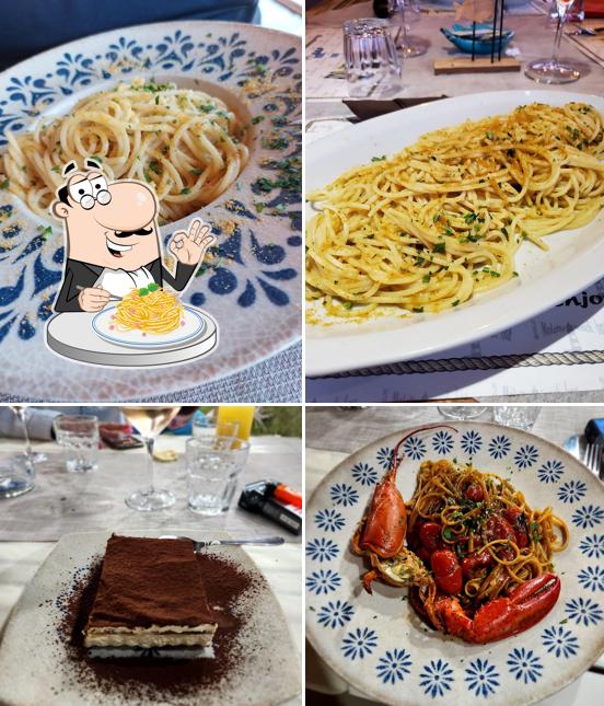 Spaghetti alla carbonara al Ristorante Il Moletto Bistrot & Beach Bar