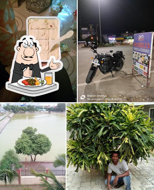 This is the picture depicting food and exterior at Sreenivasa Hotel Pure Veg