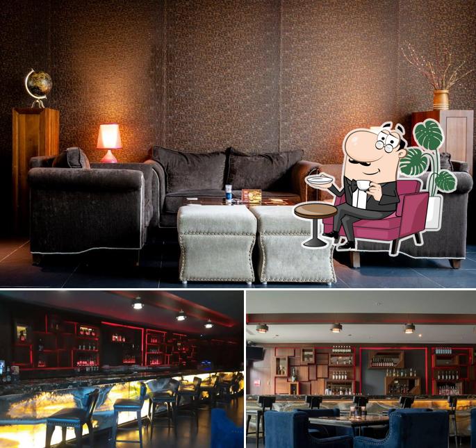 Take a seat at one of the tables at The Myst Bar