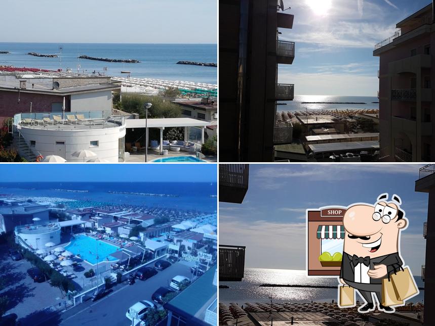 Puoi goderti l'aria fresca da seduto all'esterno di Hotel Saint Tropez
