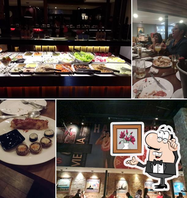 O interior do Frontera Pizzaria