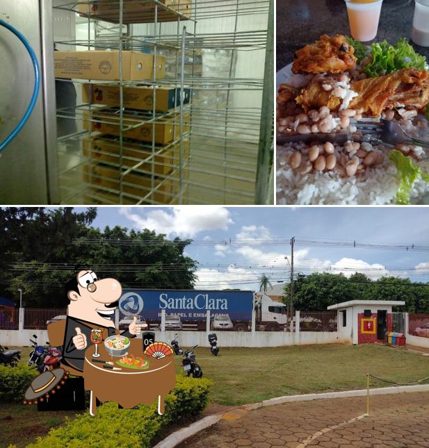 A ilustração da comida e exterior no Frango A Gosto - Grupo BTZ